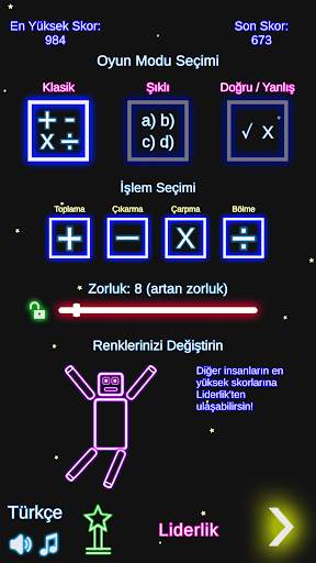 Lazer Matematik Oyunu: 4 İşlem ve Çarpım Tablosu screenshot 1