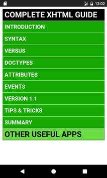 Learn XHTML Guide Complete screenshot 1