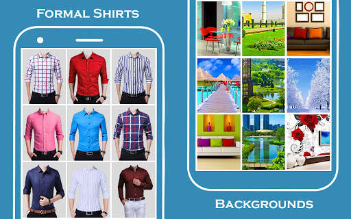 Men formal shirt photo suit screenshot 5