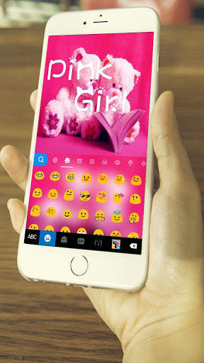 Pink Girl Keyboard Theme screenshot 2