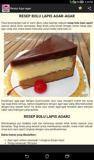 Resep Kue Agar Agar screenshot 5