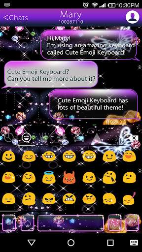 Bejeweled Heart Emoji Keyboard screenshot 2