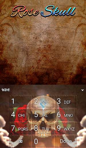 Rose Skull Animated Keyboard   Live Wallpaper स्क्रीनशॉट 5