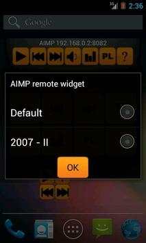 AIMP remote widget screenshot 3