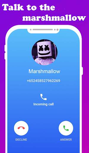 fake call and chat live from Marshmello Prank screenshot 5
