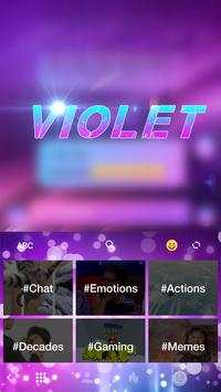Violet Emoji Keyboard Theme screenshot 3
