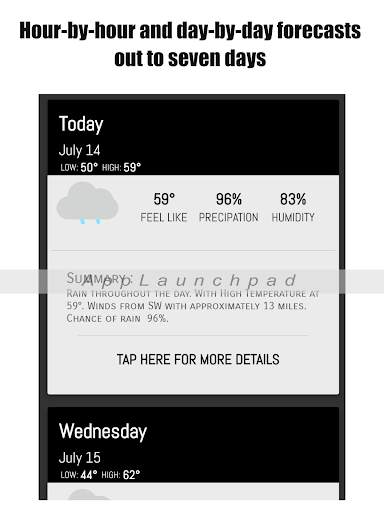 Current Temperature & Simple weather forecast screenshot 15