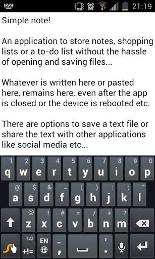 Simple Note Free screenshot 2