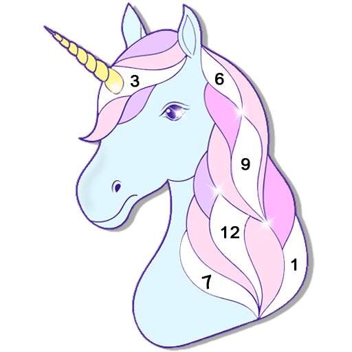 Unicorn Color By Number 3