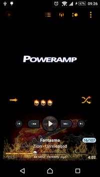 Poweramp Skin Flames 2 تصوير الشاشة