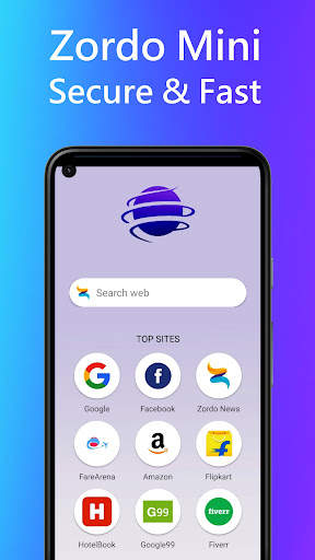 Mini Browser - Zordo Mini स्क्रीनशॉट 1