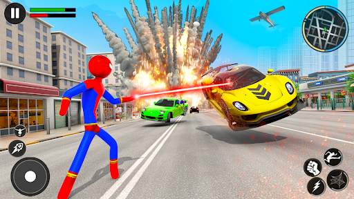 Stickman Rope Hero-Spider Game screenshot 6