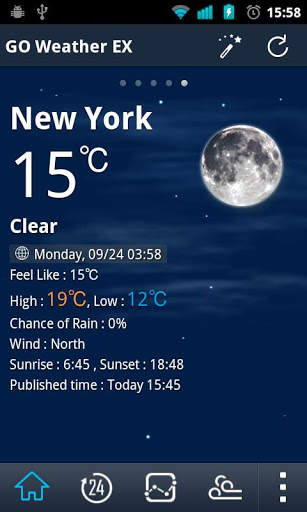 Portugal Language GOWeatherEX screenshot 3