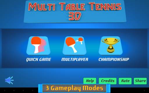 Multi Table Tennis 3D screenshot 1