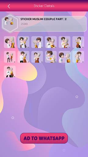 Romantic Muslim Couple Stickers for WAStickerApps screenshot 9