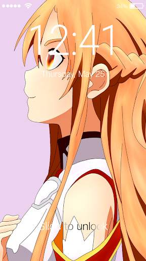 Anime Otaku Cute Asuna Wallpapers Screen Lock screenshot 2