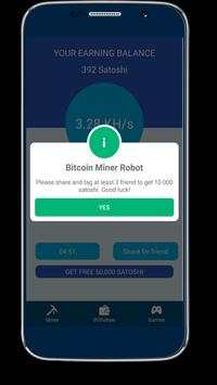 Bitcoin Miner New: Free Satoshi скриншот 4