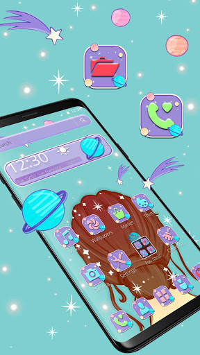 Universe Shiny Space Girl Theme⭐ screenshot 1