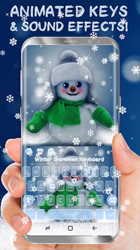 Winter Snowman Keyboard Theme screenshot 2