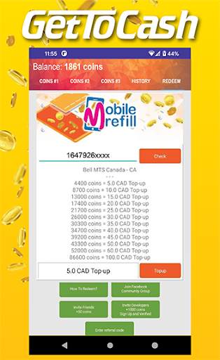 Earn Money & Free Gift Card With GetToCash! स्क्रीनशॉट 4