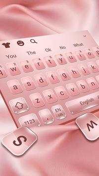Beautiful Rose Gold Silk Keyboard screenshot 2