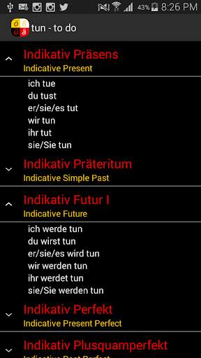 German Verbs screenshot 4