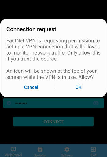 FastNet VPN screenshot 2