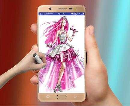Barbie Doll Coloring Pages Drawing screenshot 5