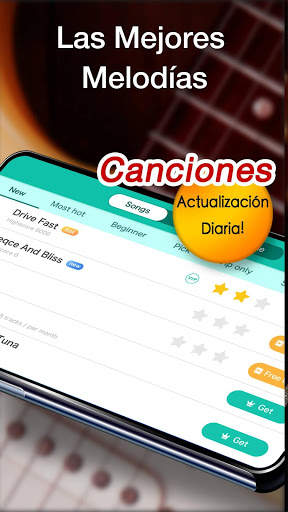 Simulador de guitarra con ritmo libre y juegos screenshot 4