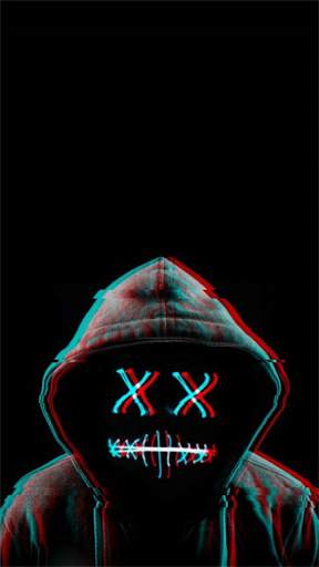 Glitch Черные обои - HD 4K фоны скриншот 1