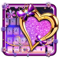Glitter Flower Love Keyboard logo