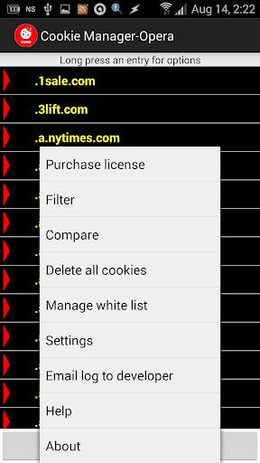 Cookie Manager for System Web View 2 تصوير الشاشة