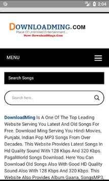 DownloadMing - Latest Hindi Songs Download screenshot 1