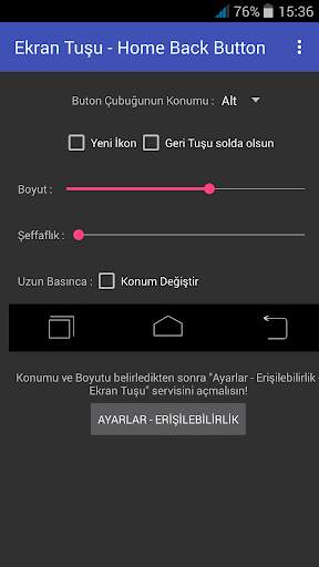 Ekran Tuşu - Home Back Button screenshot 1