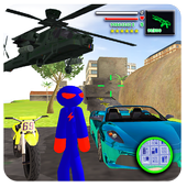 US Stickman SuperHero Rope Mafia Crime City icon