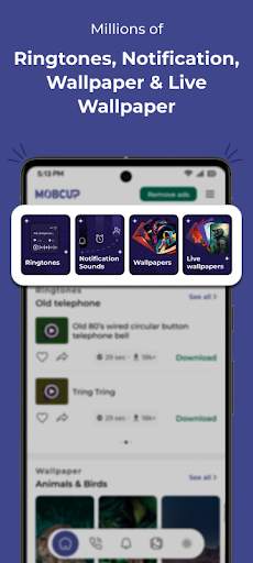MobCup Ringtones & Wallpapers screenshot 1