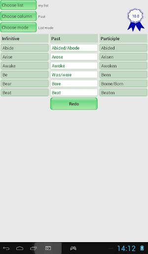 English Irregular Verbs скриншот 10