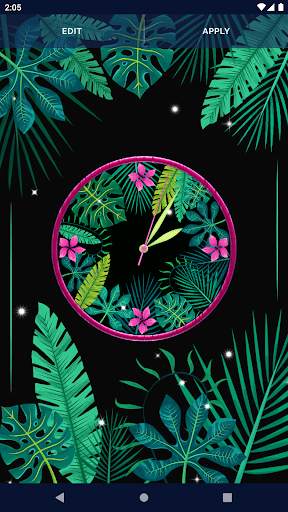 Black Jungle Forest Clock screenshot 8