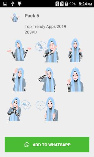 New Hijab girl Stickers 2020 screenshot 2