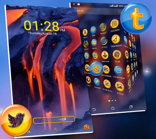 Volcano Hill Launcher Theme screenshot 4