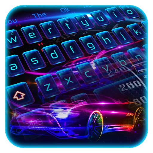 Purple laser cool car keyboard 10001001