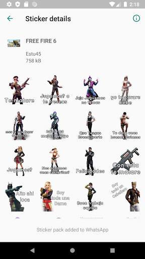 Latest Free Fire FF Sticker forWAStickerApps screenshot 5