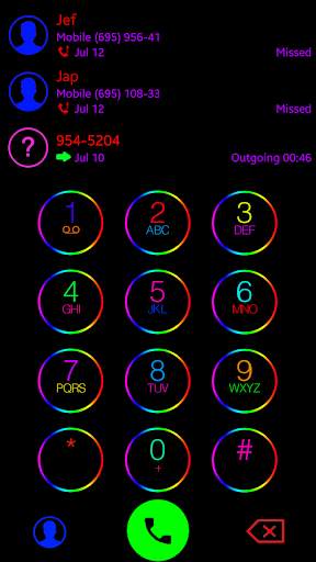 THEME i 9 BLACK COLOR EXDIALER screenshot 1