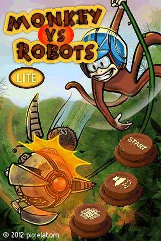 Monkey vs Robots Lite screenshot 1