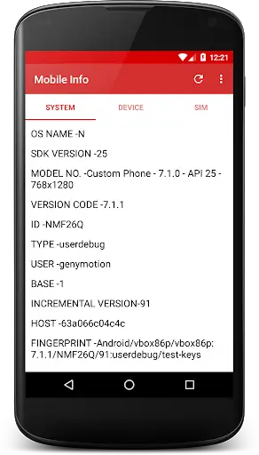 Mobile Info screenshot 1