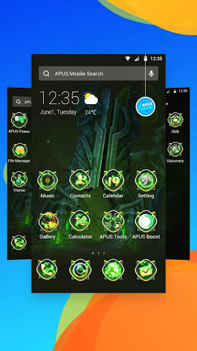 Magical Thunder golden-APUS Launcher theme screenshot 2