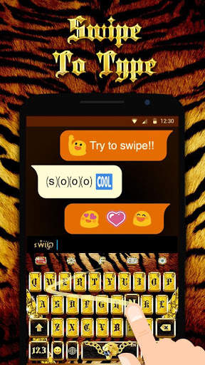 Gold Tiger Keyboard Theme screenshot 4