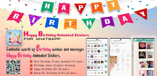 Happy Birthday Animated Stickers For WhatsApp screenshot 1
