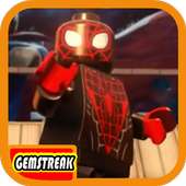 Gemstreak@ LEGO Super Black Spider logo