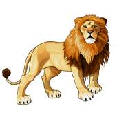 3D King Lion Attack logo